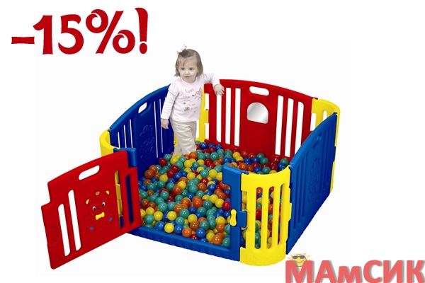АКЦИЯ: -15%!!! EDU PLAY Детский ограждение-манеж