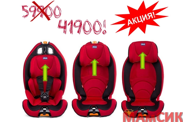 АКЦИЯ: СНИЖЕНИЕ ЦЕНЫ Chicco: Автокресло Gro-Up 1/2/3 Powre Blue