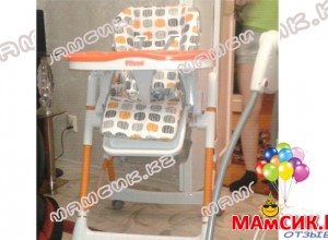 Стул для кормления NINO,ORANGE-GREY DIAMONDS