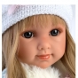LLORENS: Кукла Елена 35см, блондинка в белом меховом жилете