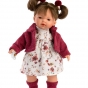 LLORENS: Кукла Вера 33 см, брюнетка в платье с цветами