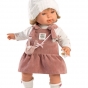 LLORENS: Кукла Карла 42 см, блондинка в розовом сарафане с сумочкой