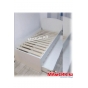 Кровать детская Polini kids Basic с ящиком , (белый), Размер ложа 180х90 см, материал: массив березы +ЛДСП компании Kronospan (Австрия)